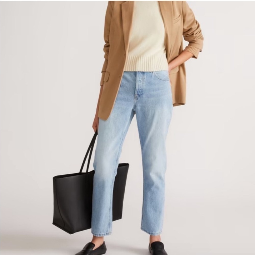 Everlane The Cheeky Jean High Rise No Stretch Button Fly Size 26 Regular NWT
